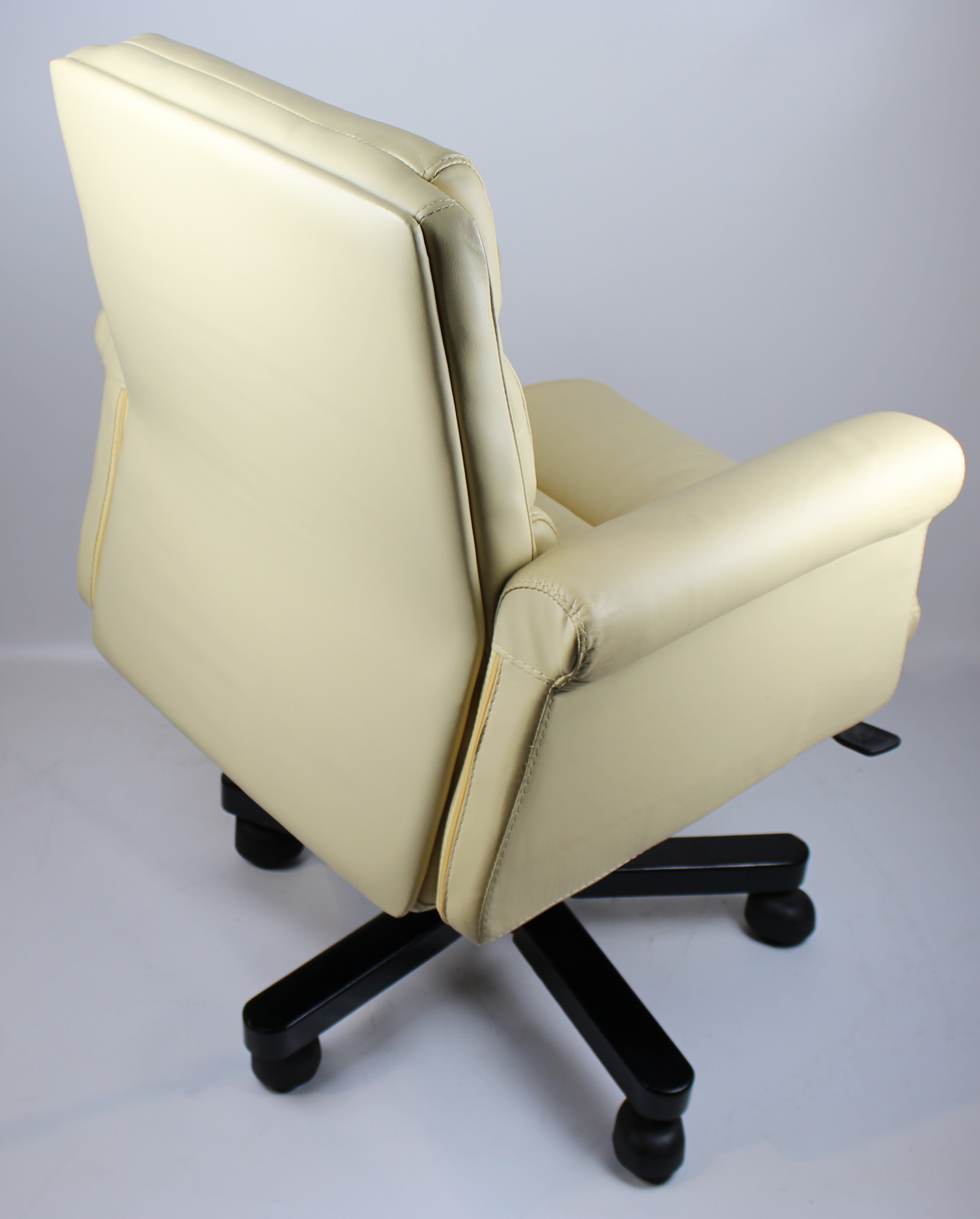 Cream Leather Executive Office Chair - B017-CRE